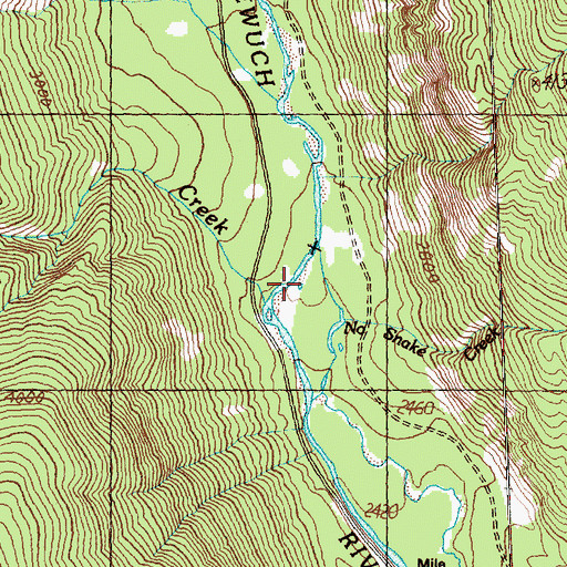 Topographic Map of Buck Creek, WA
