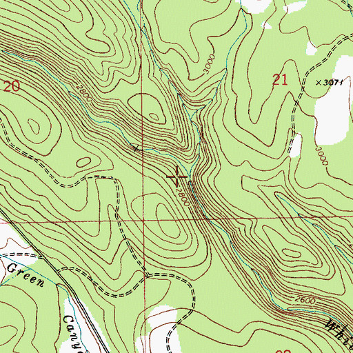 Topographic Map of Buck Creek, WA