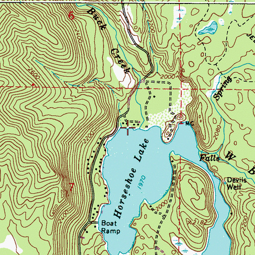 Topographic Map of Buck Creek, WA