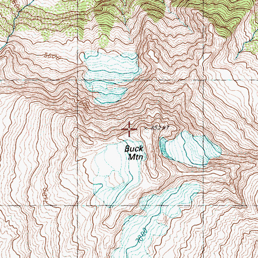 Topographic Map of Buck Mountain, WA