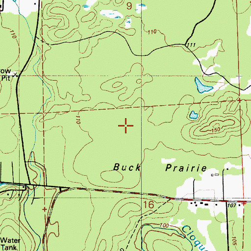 Topographic Map of Buck Prairie, WA
