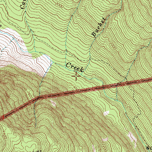Topographic Map of Bucket Creek, WA