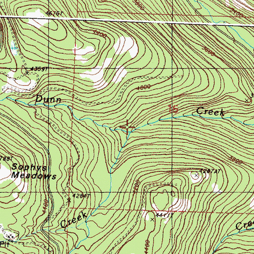 Topographic Map of Buckhorn Creek, WA