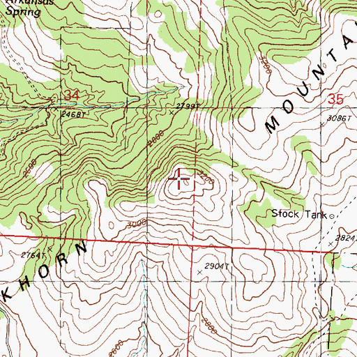 Topographic Map of Buckhorn Mountain, WA