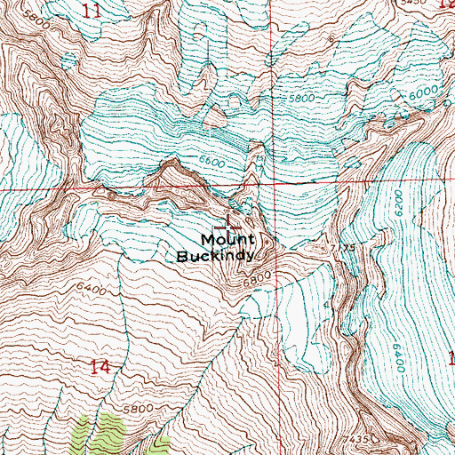 Topographic Map of Mount Buckindy, WA