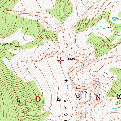 Topographic Map of Buckskin Ridge, WA