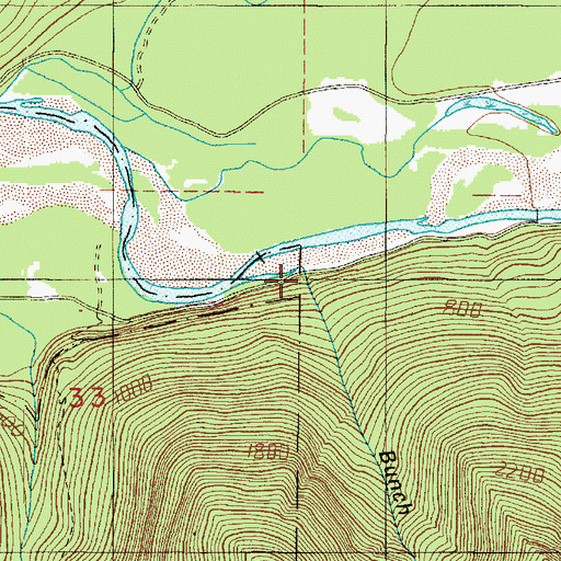 Topographic Map of Bunch Canyon, WA