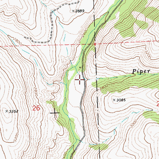 Topographic Map of Burns Canyon, WA