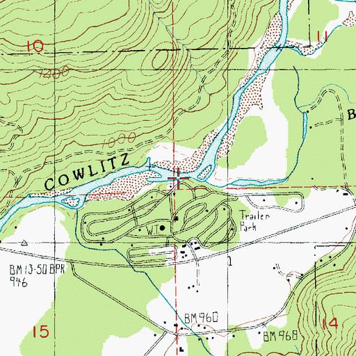Topographic Map of Burton Creek, WA