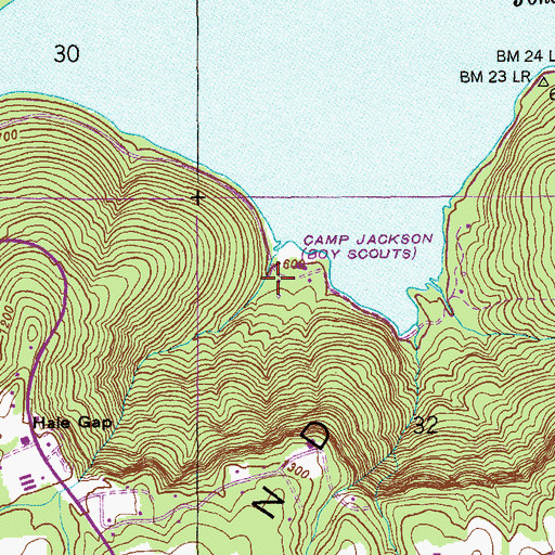 Topographic Map of Camp Jackson, AL