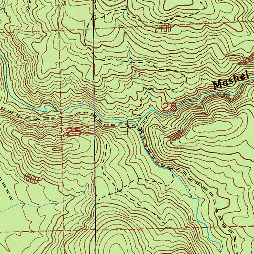 Topographic Map of Busy Wild Creek, WA
