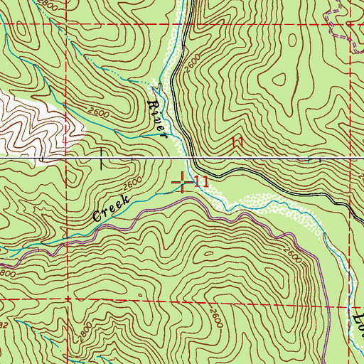 Topographic Map of Butch Creek, WA