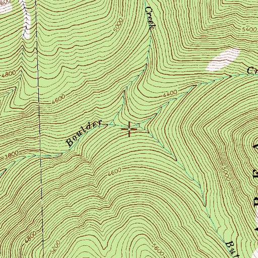 Topographic Map of Butte Creek, WA