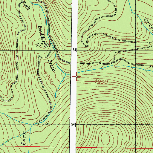 Topographic Map of Butte Fork, WA