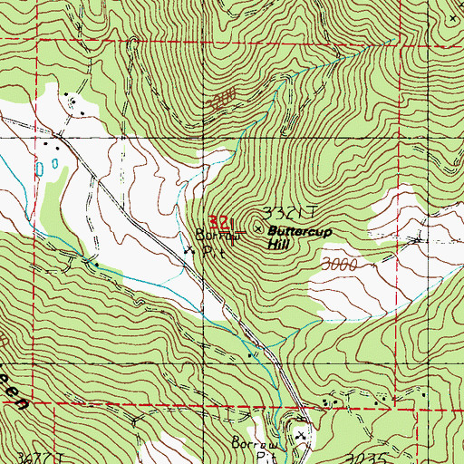 Topographic Map of Buttercup Hill, WA
