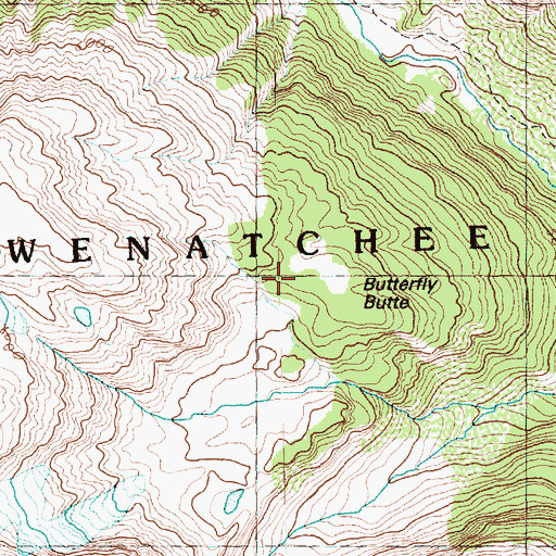 Topographic Map of Butterfly Butte, WA