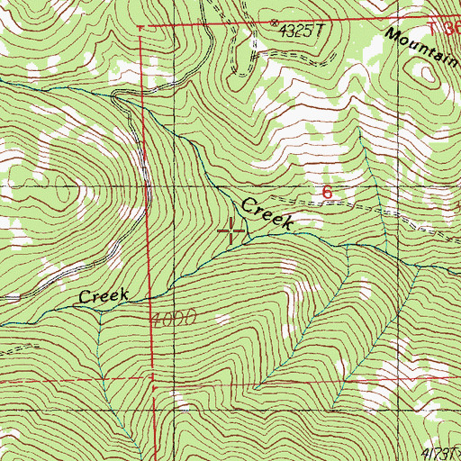 Topographic Map of Cabin Creek, WA