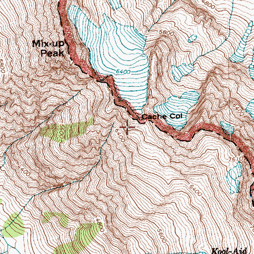 Topographic Map of Cache Col, WA