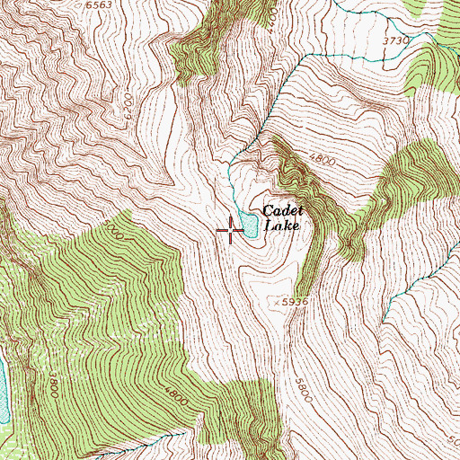 Topographic Map of Cadet Lake, WA