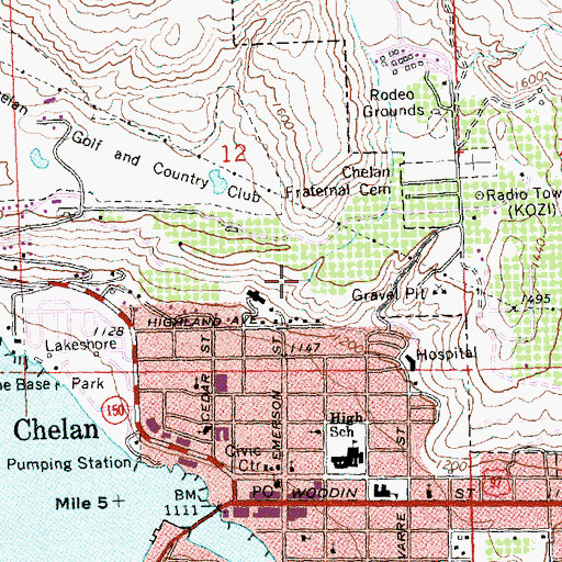 Topographic Map of Cagle Gulch, WA