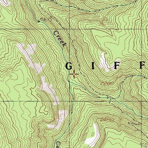 Topographic Map of Calamity Creek, WA