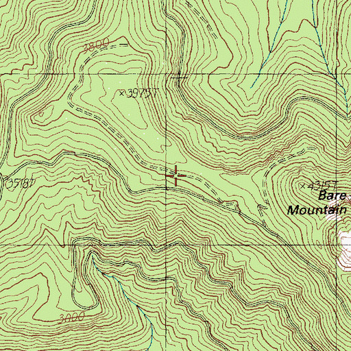Topographic Map of Calamity Peak Trail, WA