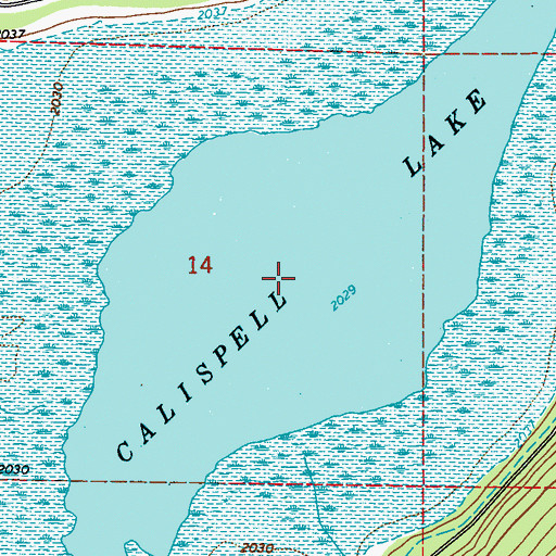 Topographic Map of Calispell Lake, WA