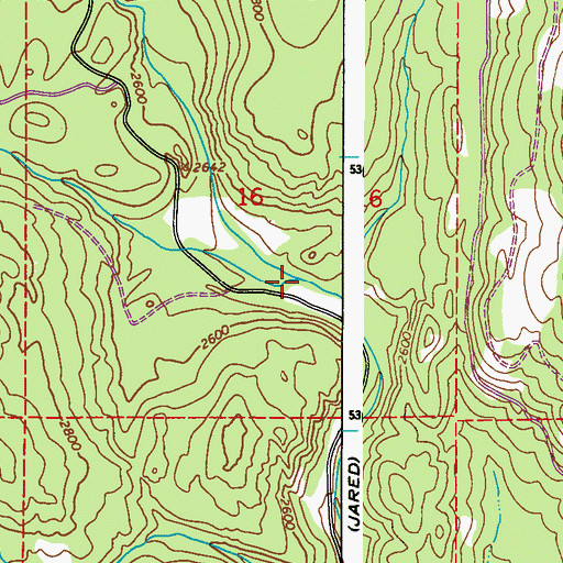 Topographic Map of Calispell Peak Creek, WA
