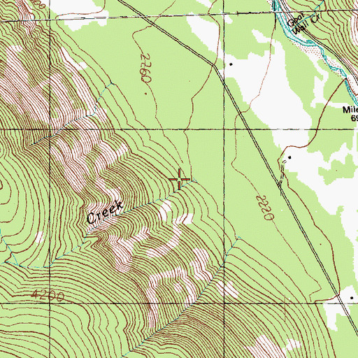 Topographic Map of Caloway Creek, WA