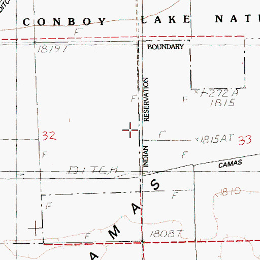 Topographic Map of Camas Prairie, WA