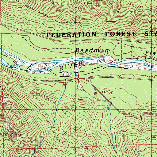 Topographic Map of Camp Creek, WA