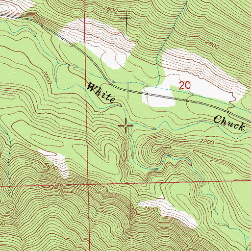 Topographic Map of Camp Creek, WA