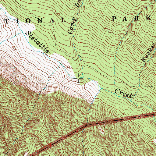 Topographic Map of Camp Dayo Creek, WA