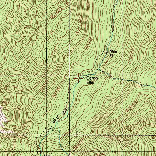 Topographic Map of Camp Ellis, WA