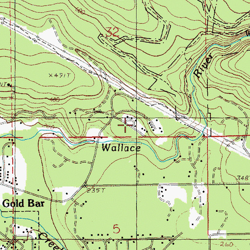 Topographic Map of Camp Huston, WA
