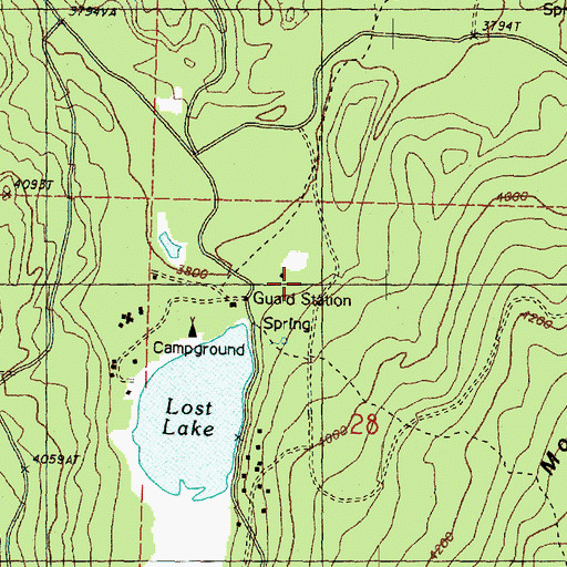 Topographic Map of Camp Ortoha, WA
