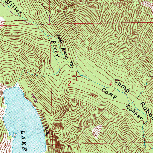 Topographic Map of Camp Robber Valley, WA