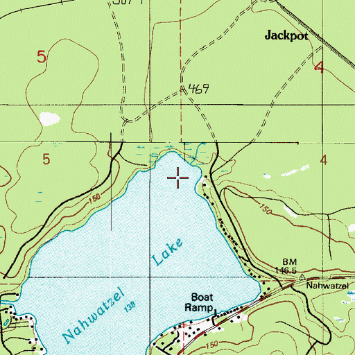 Topographic Map of Camp Roland, WA