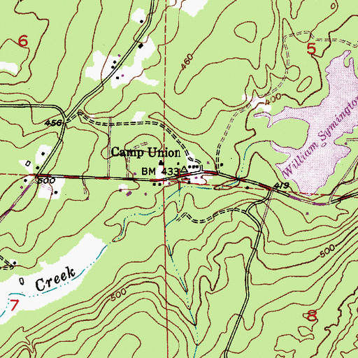 Topographic Map of Camp Union, WA