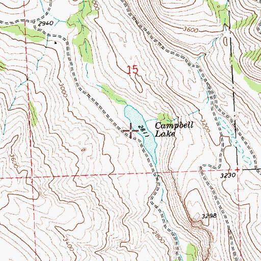 Topographic Map of Campbell Lake, WA