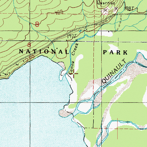 Topographic Map of Canoe Creek, WA