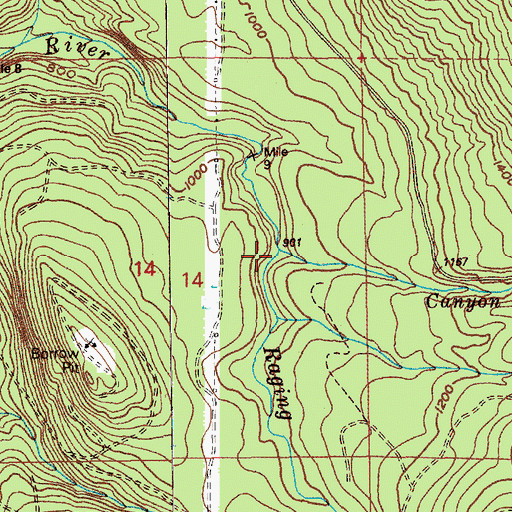 Topographic Map of Canyon Creek, WA