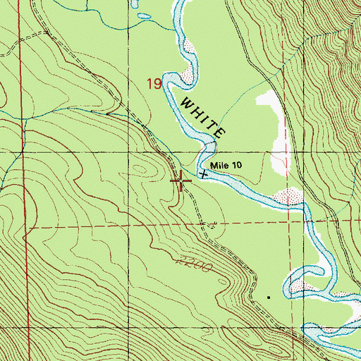 Topographic Map of Canyon Creek, WA