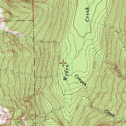 Topographic Map of Canyon Creek, WA