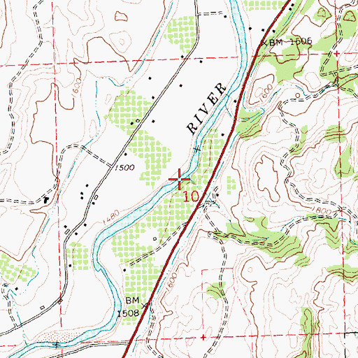 Topographic Map of Canyon Creek, WA