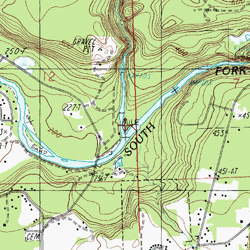 Topographic Map of Canyon Creek, WA