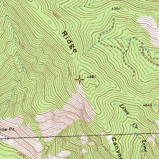 Topographic Map of Canyon Creek Ridge, WA