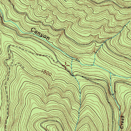 Topographic Map of Canyon Creek Trail, WA