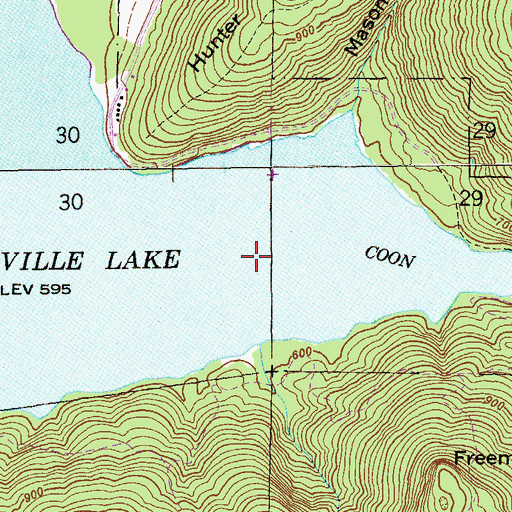 Topographic Map of Coon Gulf, AL