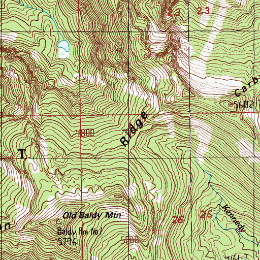 Topographic Map of Carbon Ridge, WA